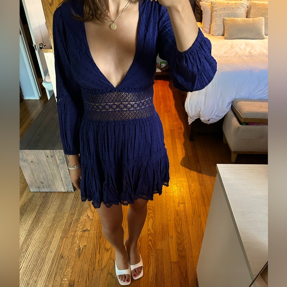 Free People eyelet mini dress